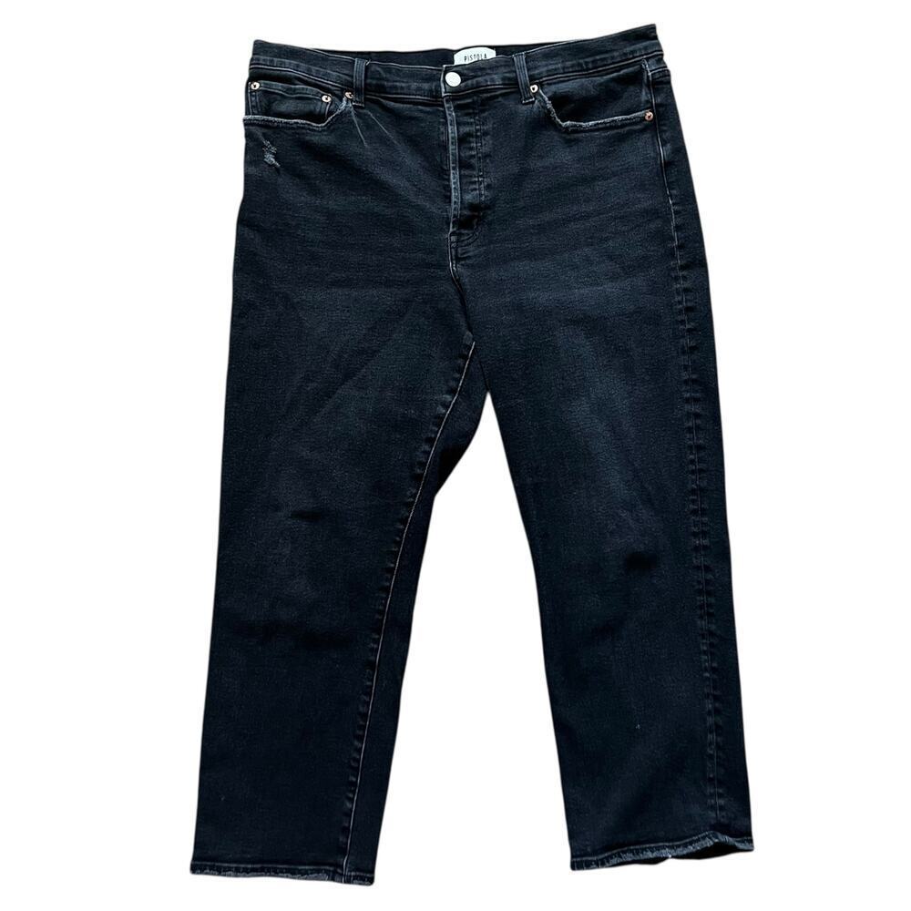 Pistola Women's Straight Leg Ankle Jeans Black Size‎ 32 Contemporary Chic Fall